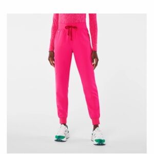 Figs Zamora High Rise Joggers- Shocking Pink